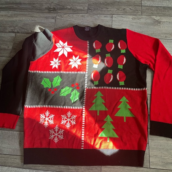 Fun Christmas Sweater Men’s Size 4 XLT EUC 65% acrylic/ 45% rayon machine wash - Picture 6 of 9